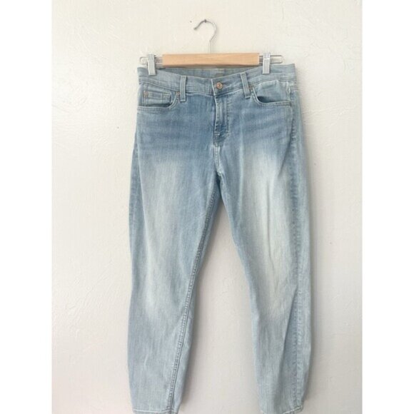 7 For All Mankind Gwenevere Low Rise Skinny Jeans For Women’s Size 29 Blue Denim - Picture 1 of 9